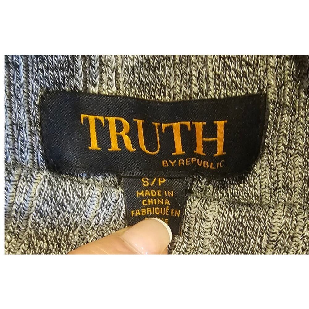 Truth by Republic Sweater, Retro, Indie, Geometrical, Gray, New, Womens Sz S/P - Picture 7 of 8